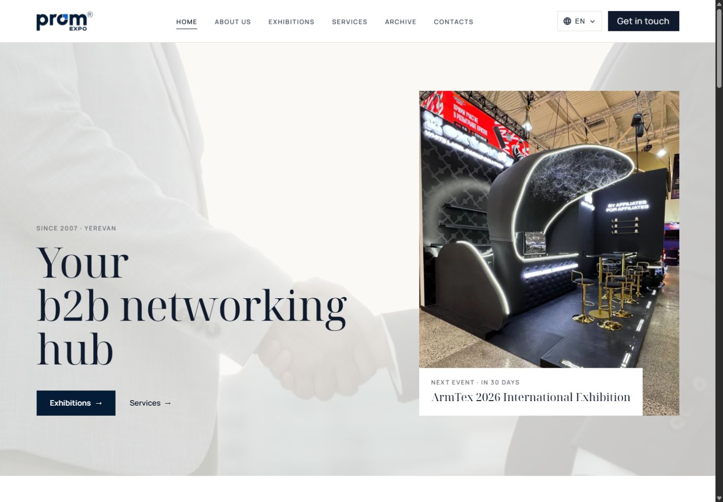 PromExpo website preview